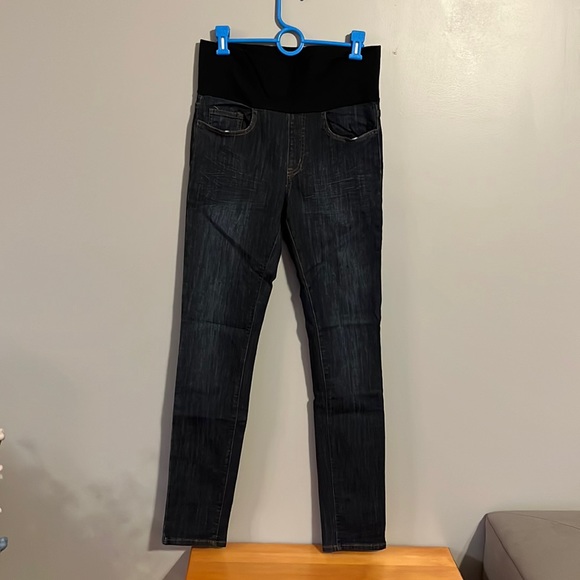 M. Rena Dark Wash Pull-on Straight/Skinny Jeans - Picture 1 of 5